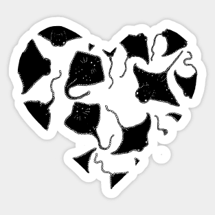 Stingray Heart Sticker